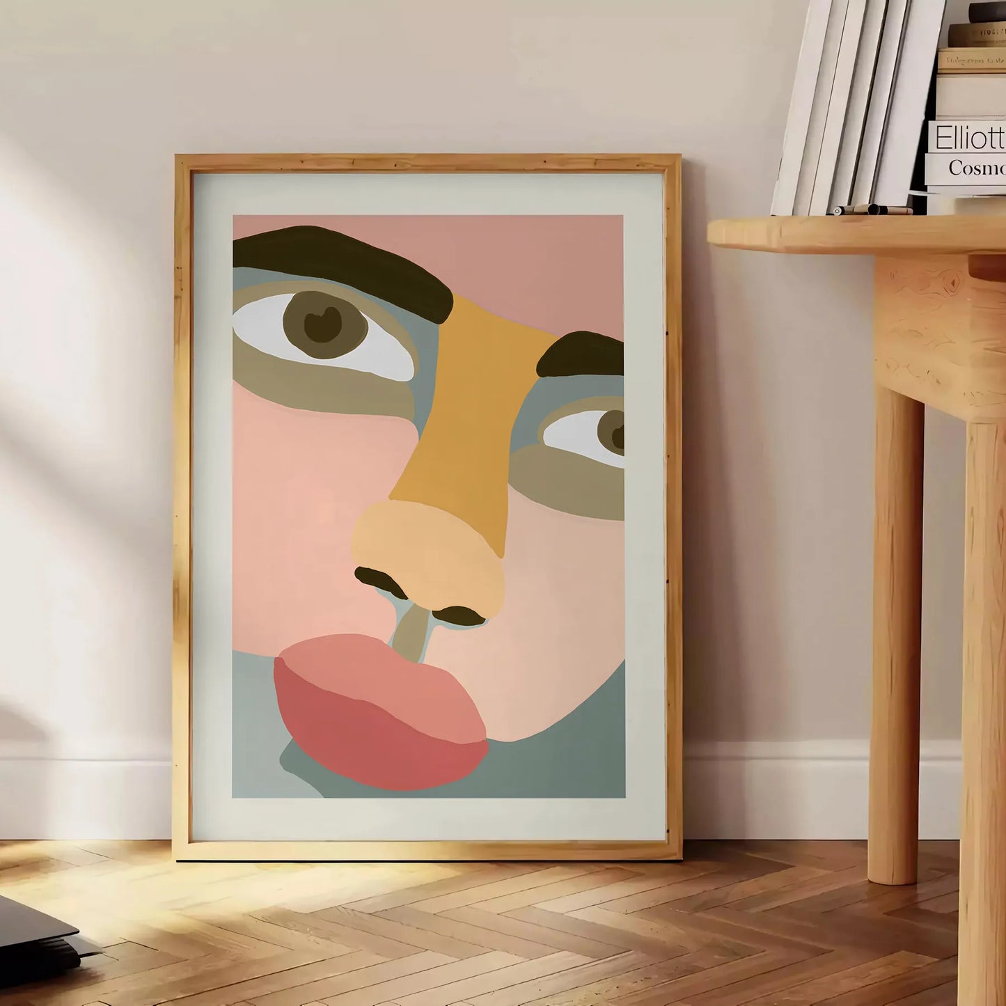space human abstract maximalist poster rich brown vibrant orange hues wall art unique gift eye artwork room stunning print bold statement setting