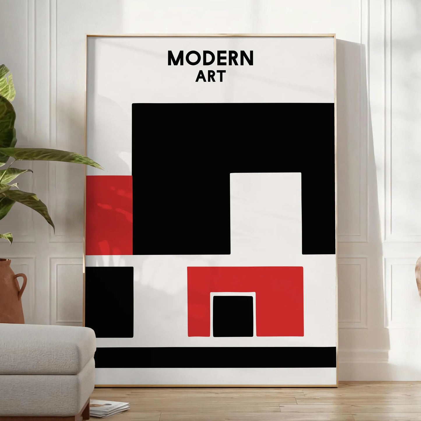 space modern art poster dynamic blend black red wall unique gift artwork contemporary elegance versatile sizes A4 cm A0 decor today
