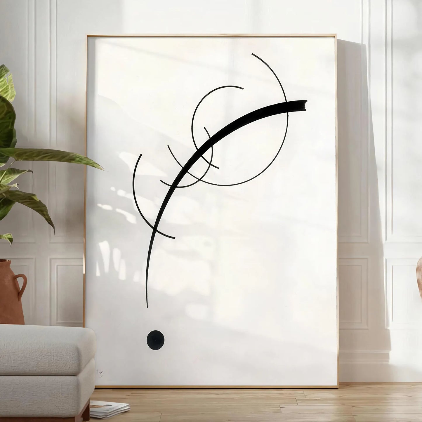 space modern art poster black white touch sophistication decor eye wall ideal gift unframed styles taste
