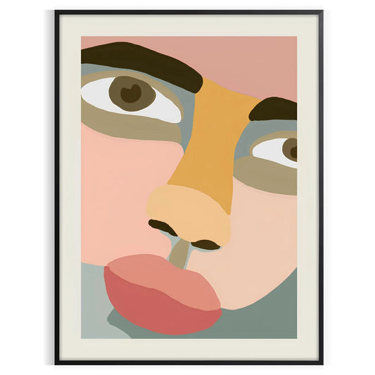 space human abstract maximalist poster rich brown vibrant orange hues wall art unique gift eye artwork room stunning print bold statement setting