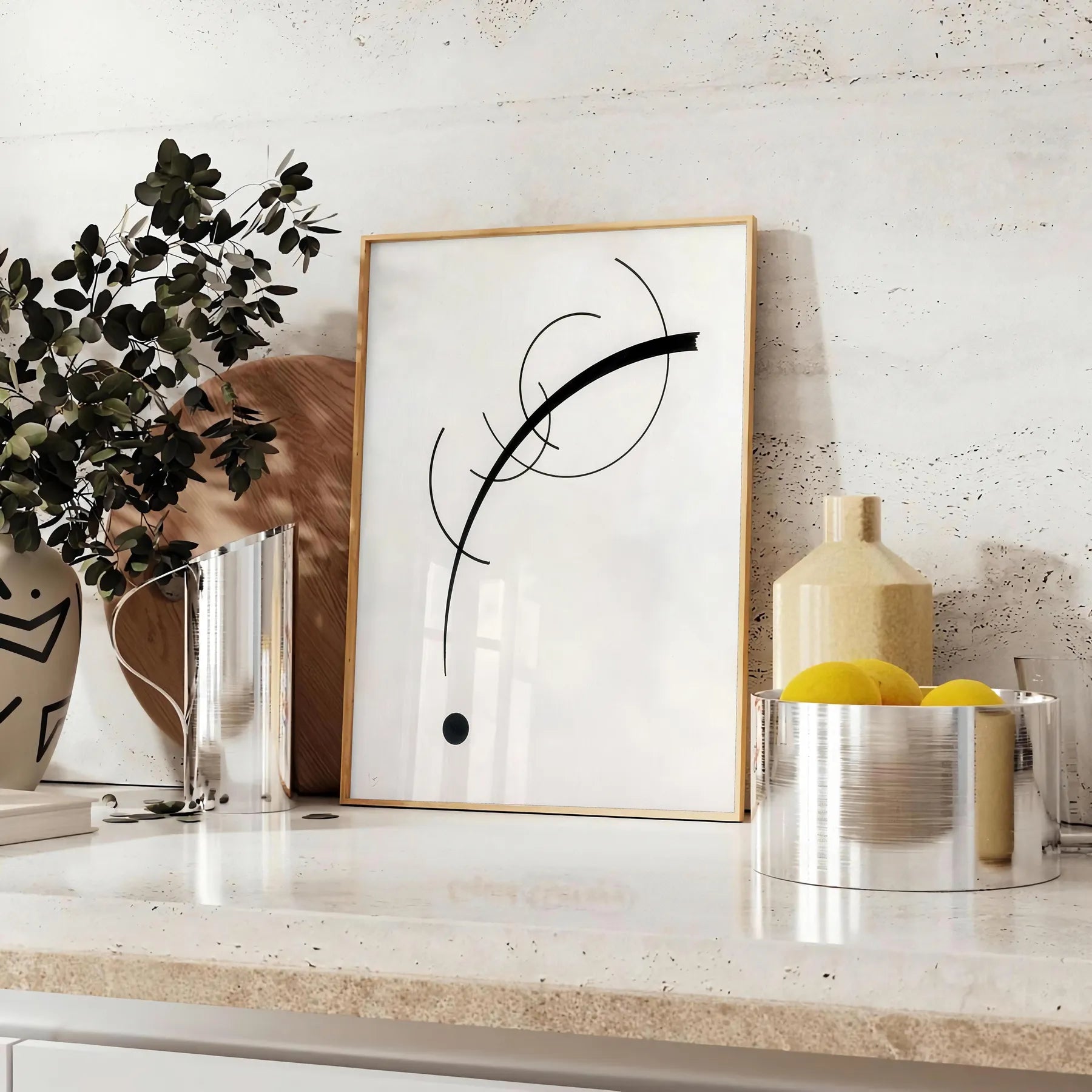 space modern art poster black white touch sophistication decor eye wall ideal gift unframed styles taste